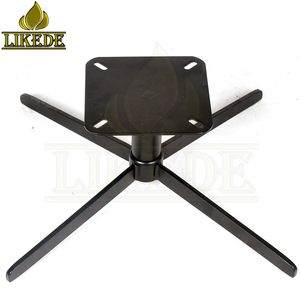 Base de silla giratoria de acero, pieza de silla de hierro negra, 4 rayos - Product Image 4