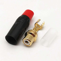 Adaptateur de prise femelle RCA plaqué or, connecteur de câble audio, prises de haut-parleur