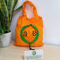 Sac promotionnel réutilisable pour Halloween, en forme de citrouille, pliable, pour cadeaux ou bonbons, idéal pour le shopping