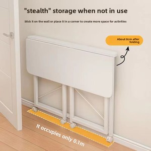 Scrivania Pieghevole Mobile Moderna e Semplice di Piccole Dimensioni per Computer, Tavolino da Comodino per Camera da Letto, <span class=keywords><strong>Studio</strong></span> - Product Image 5