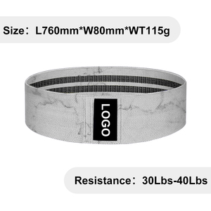 Bandas de Resistencia de Tela con Estampado de Mármol Gris para Accesorios de Fitness Personalizados - Product Image 2