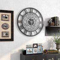 Horloge murale personnalisée, design créatif, numérique, européenne-américaine, minimaliste, mouvement à quartz, métal, simple face.