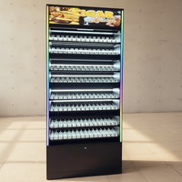Meuble à cigarettes en métal avec éclairage LED, étagère réglable et lumière RGB – Armoires à cigarettes en vente