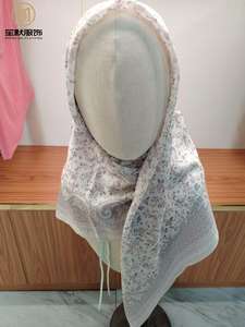 حجاب فوال قطني فاخر مطبوع حسب الطلب وحجاب ماليزي تودونغ باوال وشاح إسلامي - Product Image 3