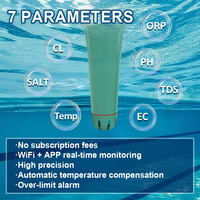 Moniteur intelligent de haute qualité 7 en 1 TDS EC OPR Température Chlore pH pour piscines et étangs, personnalisable OEM