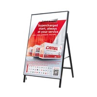Support d'affichage publicitaire lumineux pliable vertical pour marché nocturne, panneau de menu sur pied