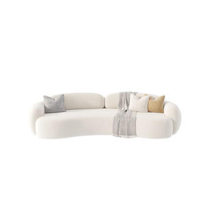 Juego <span class=keywords><strong>de</strong></span> sofá seccional Modular irregular curvo <span class=keywords><strong>de</strong></span> color crema Esponja Casa <span class=keywords><strong>de</strong></span> huéspedes Oficina <span class=keywords><strong>Tienda</strong></span> <span class=keywords><strong>de</strong></span> <span class=keywords><strong>ropa</strong></span> Salón <span class=keywords><strong>de</strong></span> belleza Recepción - Product Image 5