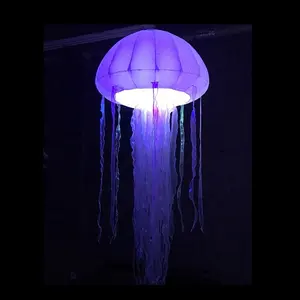 Color Changing Inflatable Nightclub Decorating Accessories Hanging Jellyfish Balloon For Party Decoration