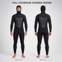 Combinaison de plongée à capuche pour homme 5/4 mm, combinaison de surf GBS pour l'hiver, maintient au chaud