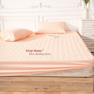 Phòng ngủ Nữ Hoàng khách sạn Vua kích thước giường được trang bị tấm đặt tấm Ga Trải Giường sợi nhỏ 1800 TC 4 cái khách sạn bộ đồ giường đặt sang trọng - Product Image 1