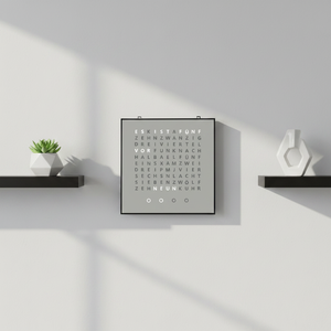 CHEETIE Orologio da Parete LED 50*50cm con Scritte in Rame, Orologio Elettronico da Scrivania a Batteria, Decorazione Moderna per Casa e Ufficio - Product Image 4