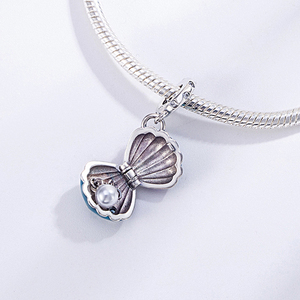 Breloques en argent en forme d'étoile de mer, tortue, pieuvre, crabe, coquillage, palmier, <span class=keywords><strong>ray</strong></span>, hippocampe, perles compatibles avec bracelet original, bijoux d'anniversaire Berluque - Product Image 5