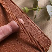 Carnet de poche portable à feuilles mobiles rétro en cuir PU avec logo personnalisé a8 reliure à bande élastique Journal intime