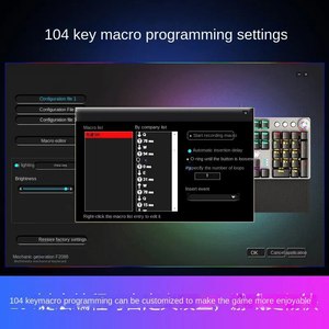 F2088 Mechanische Gaming Toetsenbord Anti-Ghosting 104 Plating Blauwe Schakelaar Bedraad Gemengd Verlicht Toetsenbord Voor Game Laptop Pc - Product Image 6