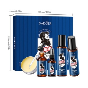 Lot de 5 produits de soin pour barbe hydratants en gros : shampoing, baume, huile et spray, idéal pour les voyages - Product Image 6