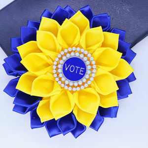 Nuevo símbolo <span class=keywords><strong>Sigma</strong></span> Gamma Rho, diseño de tono azul real y dorado, Pin de votación de flores, joyería de hermandad, broche de ramillete de voto - Product Image 4