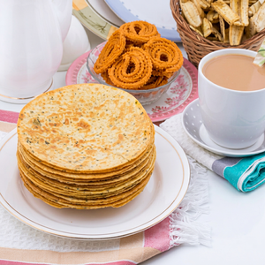 Pan Plano de Trigo Tostado Sabor Picante Gujarati Crispy Khakhra, 100% Puro y Saludable, Bocadillo para la Hora del Té, 24 Meses de Duración, Exportación - Product Image 1