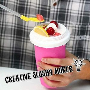 Venta al por Mayor de Vasos de Silicona Ecológicos Personalizados para Hacer Granizados, Máquina Manual para Hacer Helados Instantáneos, Dropshipping - Product Image 5