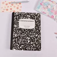 Carnet de notes en PU à prix d'usine, vente en gros, style quadrillé horizontal épaissi, carnet à carreaux pour l'écriture