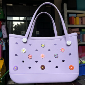 Custom Designer Unisex impermeabile grande Eva Tote Beach Bag Baby Bog borse con due manici chiusura aperta ragazze regali per bambini - Product Image 6