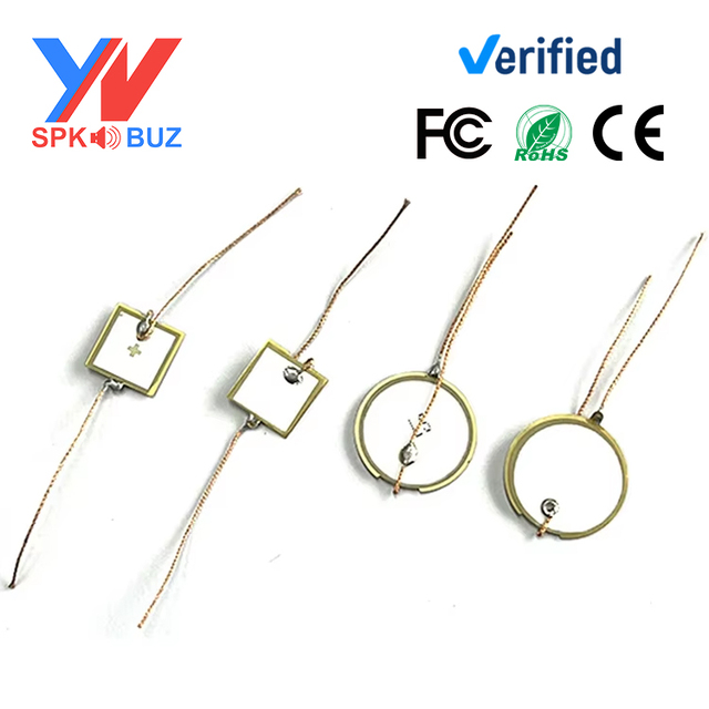 Circular 21.5MM/Square 13MM Piezo Ceramic Sheet Double Sided Ceramic Buzzer Component for Automotive Security Factory Customize