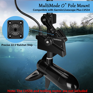 Velpaw 0 Degree Pole Mount Trolling Motor Shaft Bracket, Compatible with Garmin LiveScope Plus LVS34 Transducer - Product Image 5