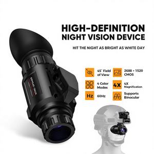 Caméra de surveillance numérique 2K 60 Hz avec vision nocturne, montée sur la tête, enregistrement vidéo, zoom 4x pour la chasse, le camping et l'observation de la faune - Product Image 1