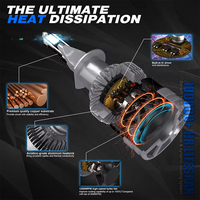 Kit de conversion de phares de véhicule V21 H7, remplacement de phares halogènes, super lumineux, universel, en alliage d'aluminium, ensemble optique durable