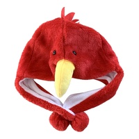 Chapeaux Mascottes Personnalisés en Peluche en Forme de Poulet Rouge Mignon avec Cache-Oreilles pour la Promotion de Restaurants, Événements de Food Truck, Gorros, Bonnets en Gros