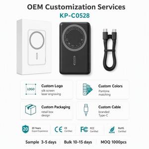 Banco de Energía Inalámbrico Magnético Ukalun de 5000 mAh, OEM ODM con Logotipo Personalizado, 15 W PD 20 W Tipo-C, Directo de Fábrica, MOQ de 1000 Piezas - Product Image 6
