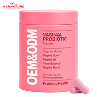 60 capsules de probiotiques vaginaux, 5 milliards d'UFC d'Acidophilus Rhamnosus Reuteri Fermentum avec XOS pour l'équilibre de la flore féminine