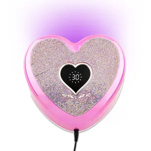 Pink Heart Shaped UV/LED Nail Lamp UV Light for Gel Nails, UV LED Nail Lamp for Gel Polish, Curing LED UV Lamp Nail Dryer for Ge