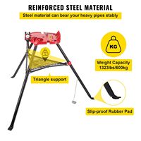 Support d'étau de tuyau pliant Portable avec support d'étau en alliage d'aluminium étau de chaîne de banc de tuyau de trépied pour usage industriel
