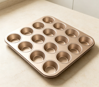 Moule à muffins antiadhésif en acier au carbone 12 cavités, plaque de cuisson premium pour mini-cupcakes, ustensile de cuisson pour four domestique