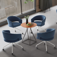 Fauteuil de négociation moderne et simple en tissu, siège de réception pour hôtel, entreprise, banque, concessionnaire 4S et hall administratif