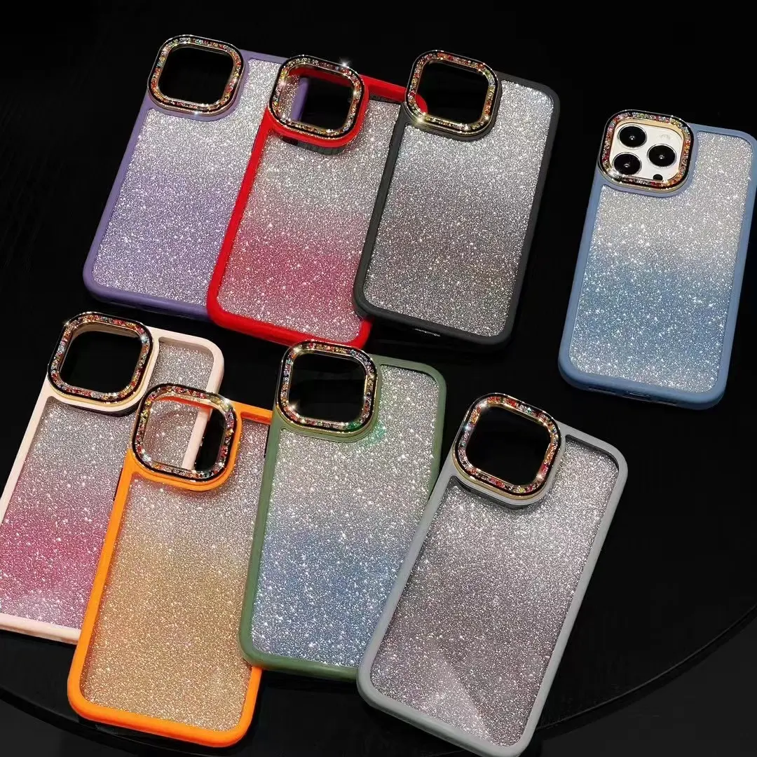 Design de luxe perles de verre colorées paillettes étui de téléphone portable pour iPhone 15 14 13 Pro Max livraison gratuite accessoires de téléphone Mobil