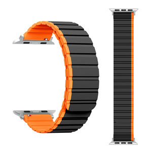 RYB Forte Bandes Magnétiques <span class=keywords><strong>Bracelet</strong></span> Silicone pour <span class=keywords><strong>Apple</strong></span> <span class=keywords><strong>Watch</strong></span> Ultra Bande 49mm Série 8 Série 7 45mm 44mm 42mm 38mm 40mm 41mm Hommes - Product Image 5