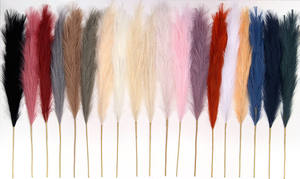 Venta al por mayor de pampas artificiales de imitación para decoración del hogar boda <span class=keywords><strong>5</strong></span> tenedores - Product Image 5