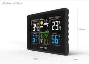 Stasiun cuaca <span class=keywords><strong>Digital</strong></span> 2025 Level masuk Promosi layar <span class=keywords><strong>LCD</strong></span> Monitor suhu dalam/luar ruangan - Product Image 4