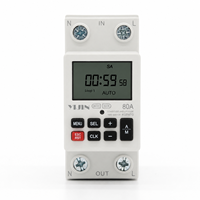 Minuteur relais 24h KG316 40A 63A 80A, programmable hebdomadaire 16 programmes, affichage numérique LCD électronique, type rail DIN