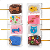 Boîtes en plastique pour friandises au riz Krispie, pliables, 3,5 x 2,4 x 1,38 pouces, boîtes à bonbons avec trou pour les cadeaux de fête ou les gâteaux