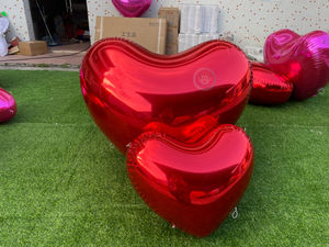 <span class=keywords><strong>ลูก</strong></span>โป่งฟอยล์รูปหัวใจขนาดใหญ่ ทำจากพีวีซีโครเมียมแบบเป่าลม สีแดง สำหรับตกแต่งงานแต่งงาน งานปาร์ตี้ วันวาเลนไทน์ - Product Image 3