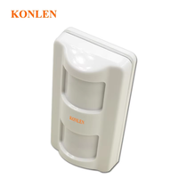 KONLEN Détecteur de mouvement extérieur filaire 12V Tri-tech Micro-ondes Double PIR Alarme infrarouge passive Pet Immunitaire Caractéristique ABS