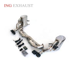 Tubi di Scarico ING per <span class=keywords><strong>Porsche</strong></span> 911 <span class=keywords><strong>997</strong></span> 3.6 3.8 Carrera Targa 4 4S 2005-2007 Scarico in Acciaio Inox con Valvole Accessori Auto - Product Image 1