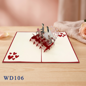 Cartes Pop-up Artisanales en Papier pour Mariage, Saint-Valentin, Anniversaire, Noël - Thème Amour (Vente en Gros) - Product Image 2