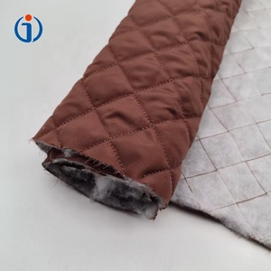 Лидер продаж, тканые 100% Полиэстеровые коричневые атласные мягкие небольшие квадратные стеганые ткани для подкладки пальто - Product Image 5