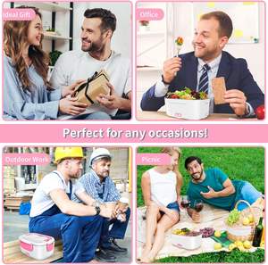 Lonchera Eléctrica Portátil para Auto, de 110v/12v, con Revestimiento de Acero Inoxidable, Calentador de Alimentos para Niños, con Bolsa de Transporte - Product Image 6