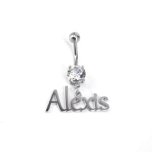 Dangle Personalized <strong>Custom</strong> Name Navel <strong>Nipple</strong> Belly <strong>Rings</strong> <strong>Ring</strong> Gold Belly Jewelry Body Jewelry for Women and Men
