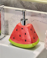 Distributeur de savon en forme de fruit, mignon, fraise, citron, pastèque, flacon pompe pour salle de bain, lavage des mains, shampoing