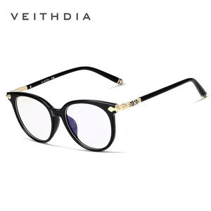 Veithdia Fashion Cat Eye - Gafas de ordenador con montura TR90 Plano Anti Blue Light para mujer, montura completa 8003 - Product Image 4